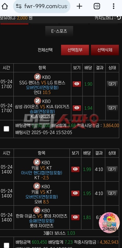 플라워 160만원 몰수는 먹튀 와 다를 바 없는 처분!