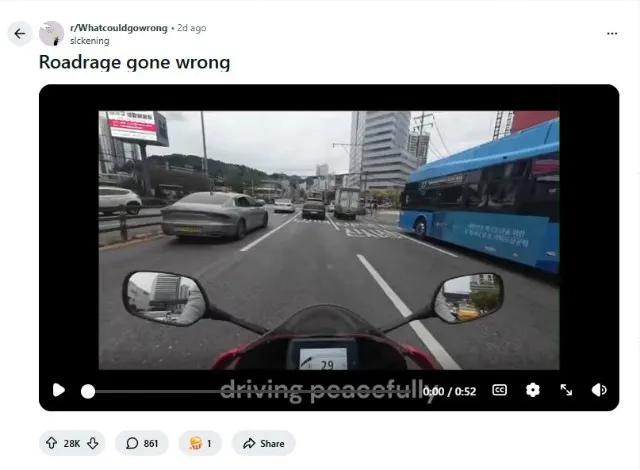 레딧에서 핫했던 한국 교통사고 관련 이미지 1