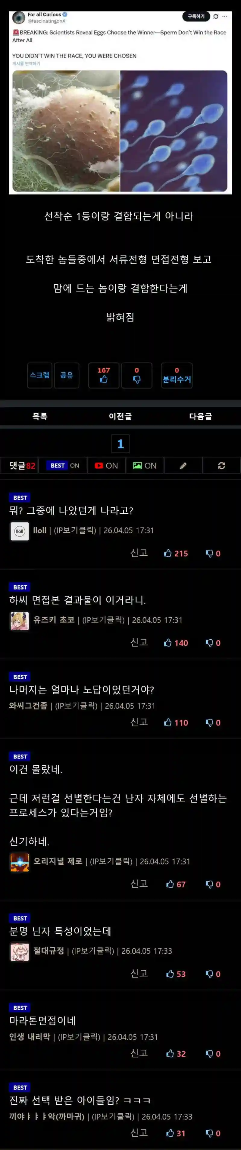 이번에 밝혀진 난자 특성 ㄷㄷㄷ.jpg